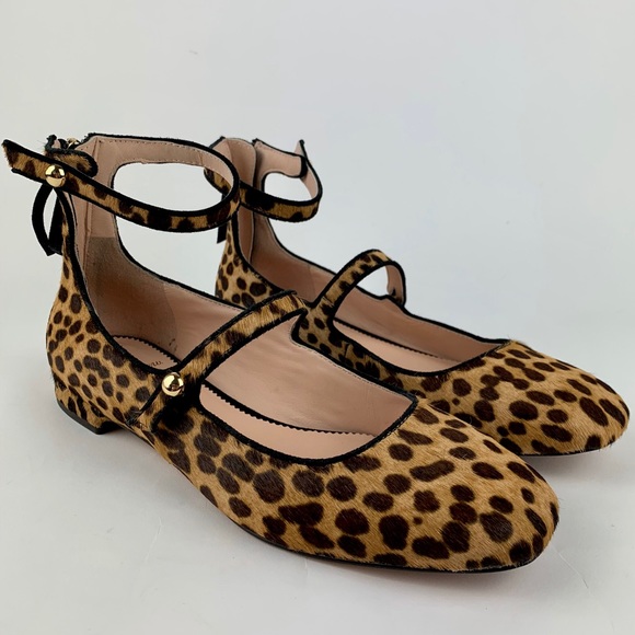 J. Crew Shoes - J.CREW Poppy Ballet Flats Leopard Calf Hair Size 7